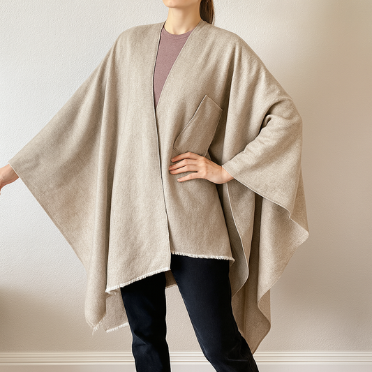 Beige Fringe Wrap