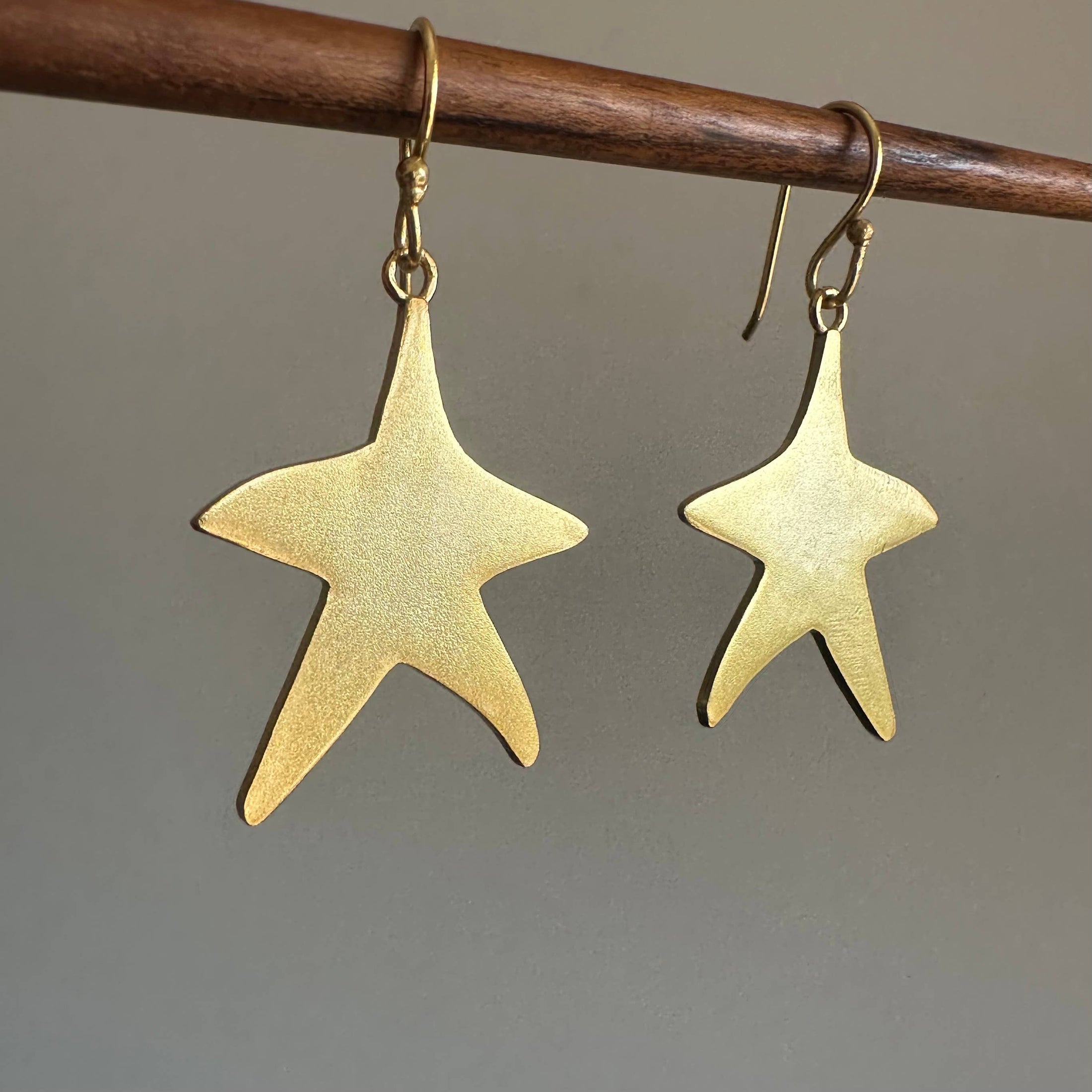 Big Stars Earrings | Gold Dangle Earrings | Star Earrings