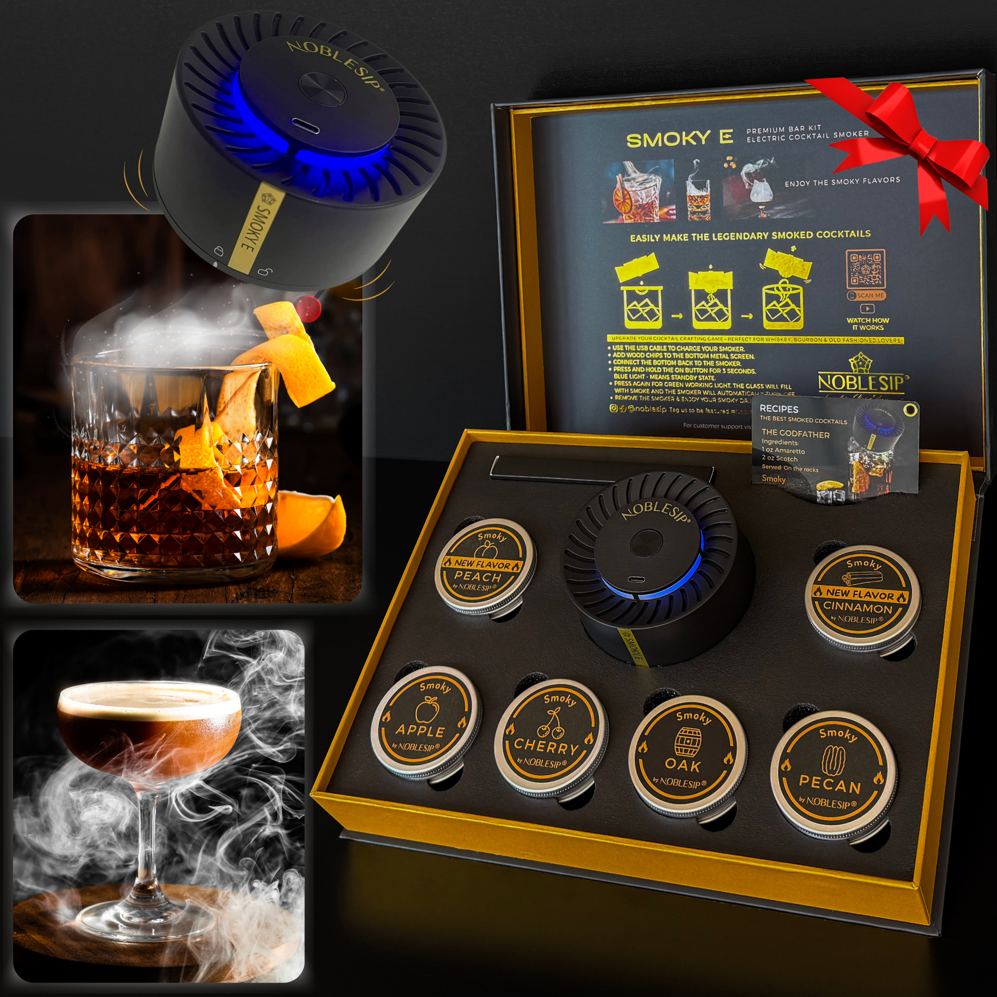 Cocktail Whiskey Smoker NEW Electric Kit - men new gift set