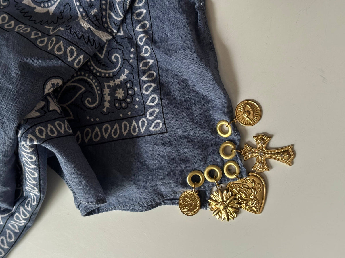 The Talisman Blue Bandana Necklace