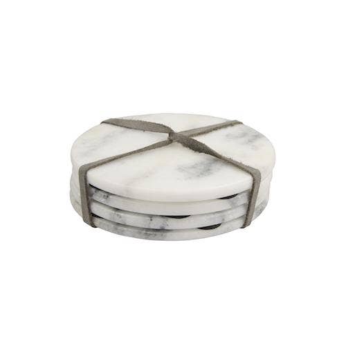 White Marble Coaster - set of 4