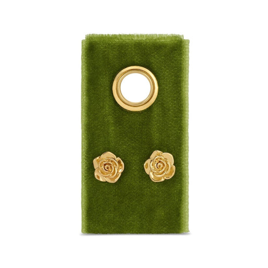 Rose Studs on Velvet Tag
