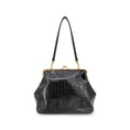 Load image into Gallery viewer, Miette Faux Croc Clutch in Black
