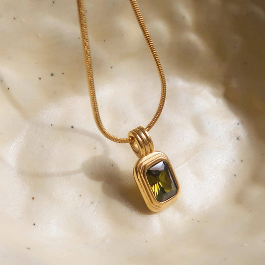 Maeve Green Pendant Necklace