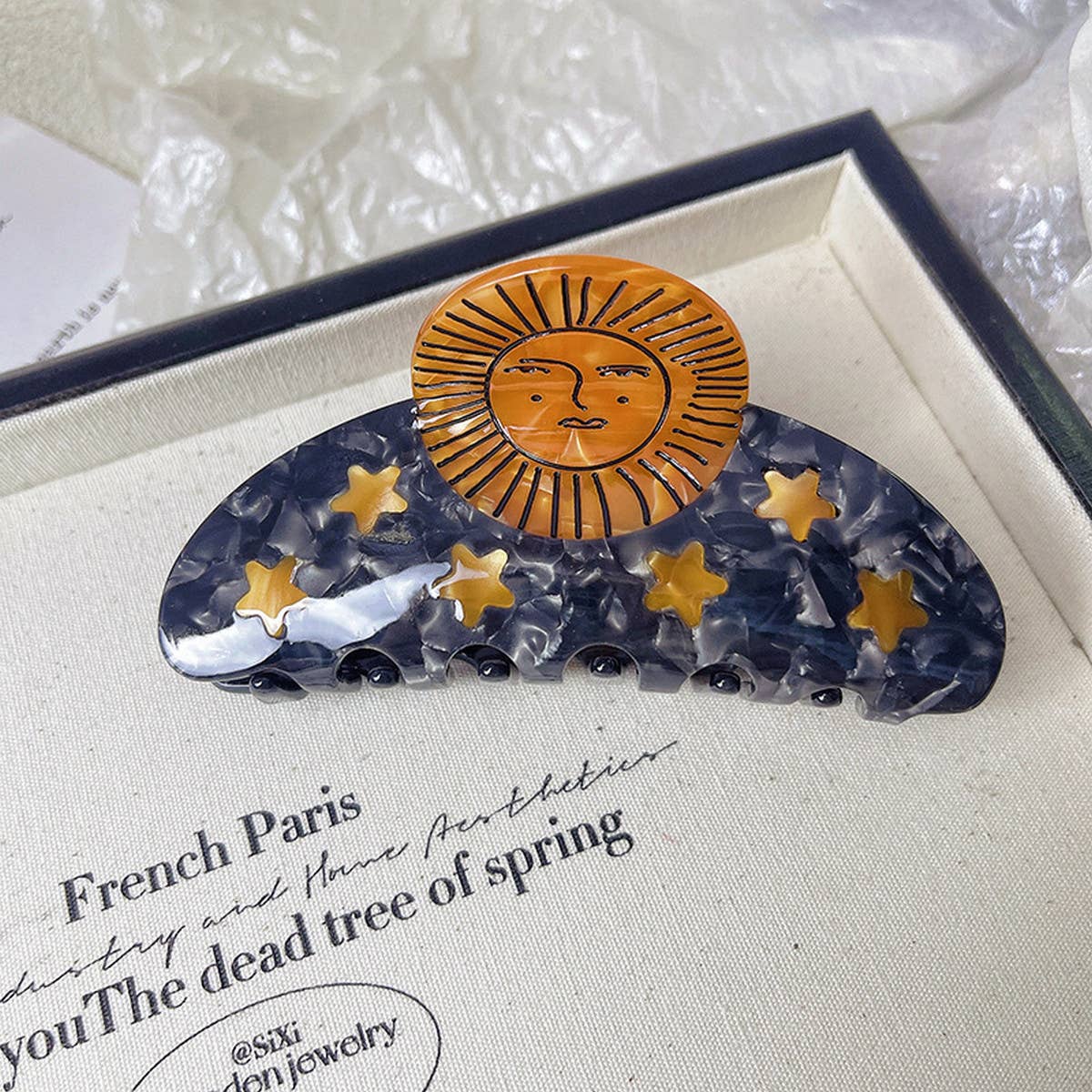 Sun & Moon Acetate Claw Clips