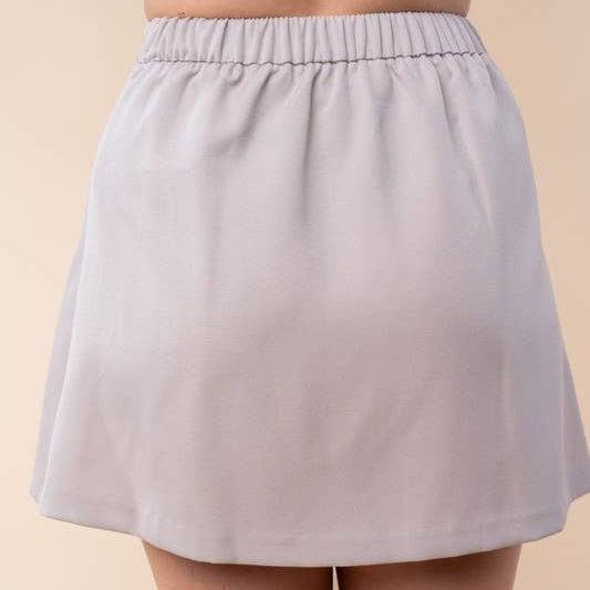 Asymmetrical Skort - Khaki