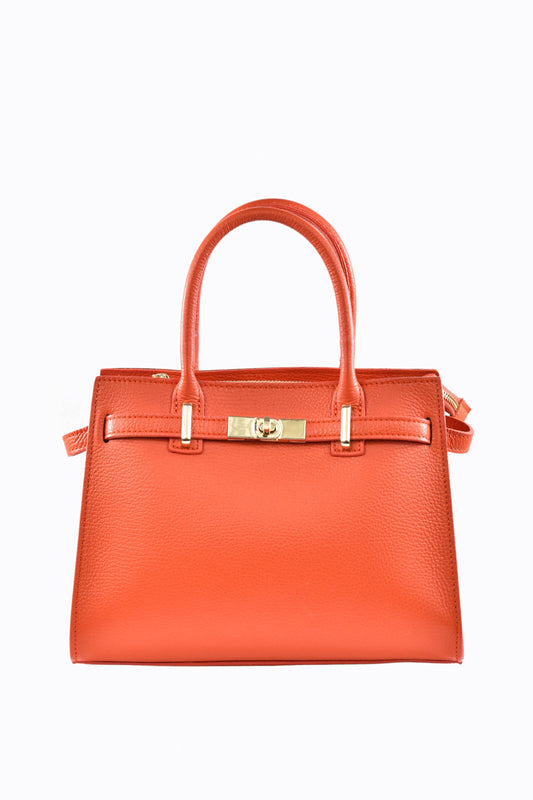 Kendra bag in Orange Togo leather