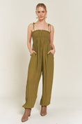 Load image into Gallery viewer, Smocked Tie Strap Jumpsuit
