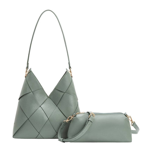 Phaedra Sage Recycled Vegan Leather Shoulder Bag
