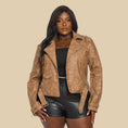 Load image into Gallery viewer, Mocha Biker Jacket
