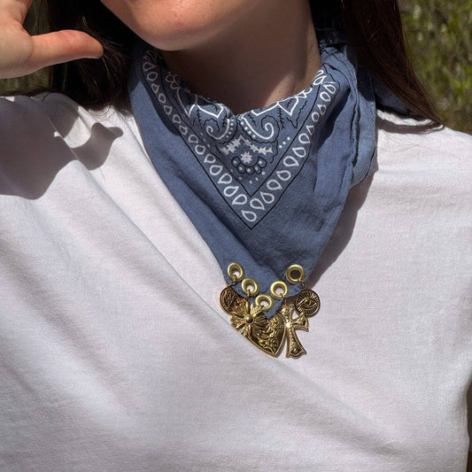 The Talisman Blue Bandana Necklace