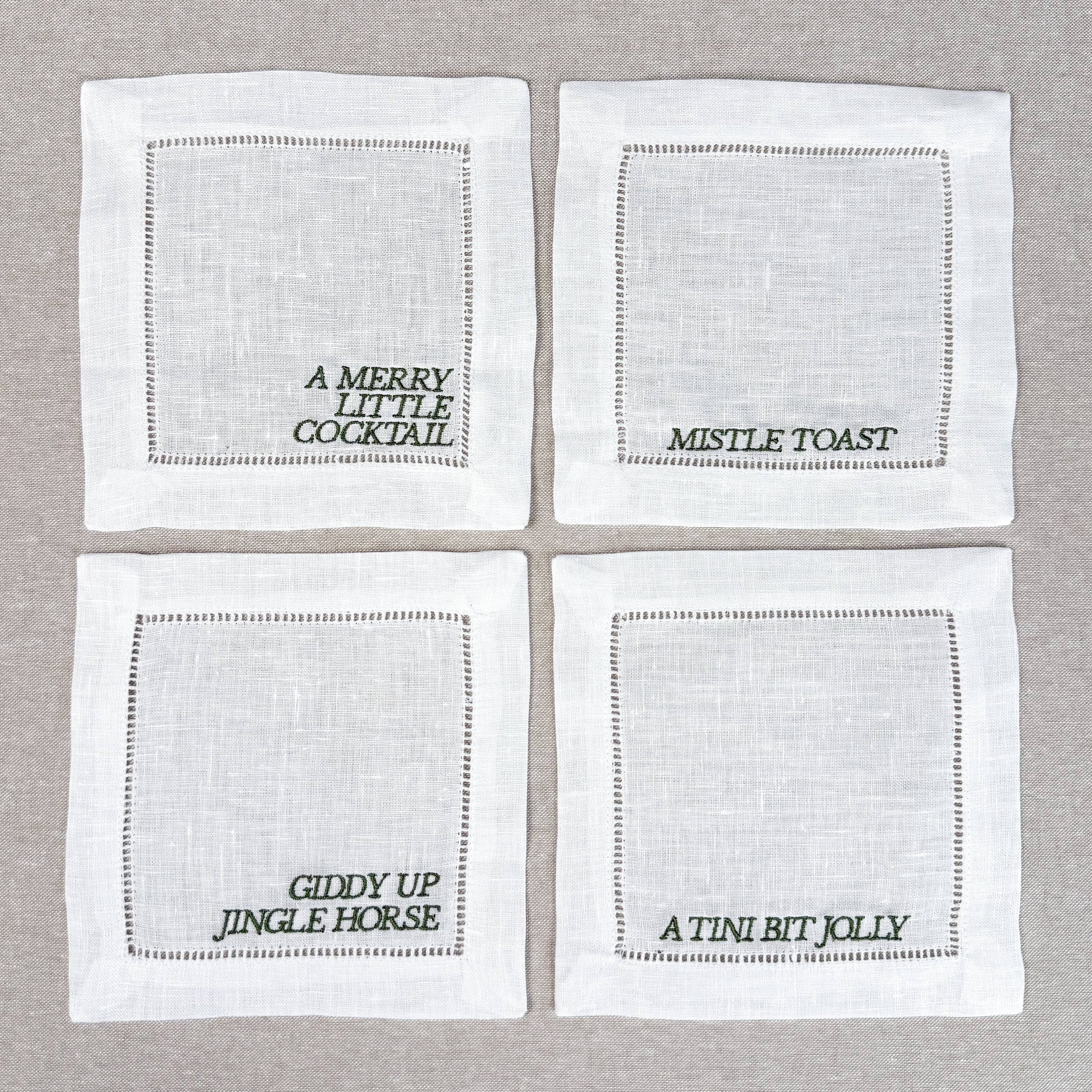 Christmas Cocktail Napkin Set