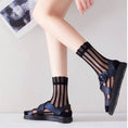 Load image into Gallery viewer, Sheer Stripe Crew Socks
