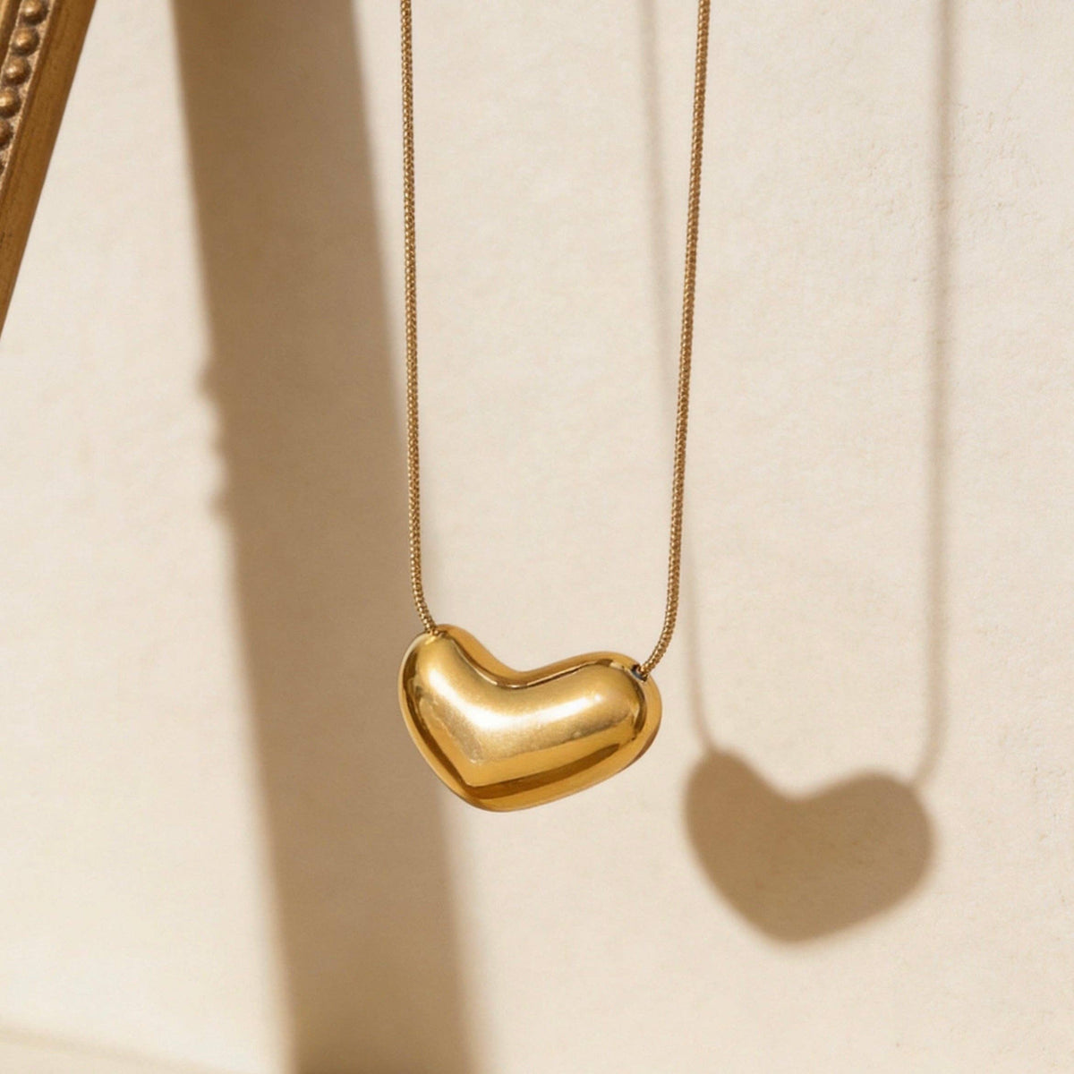 Gold Bean Pendant Necklace