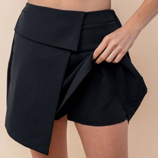 Asymmetrical Skort - Black