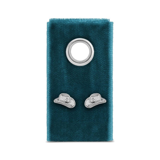 Cowgirl Hat Studs on Velvet Tag