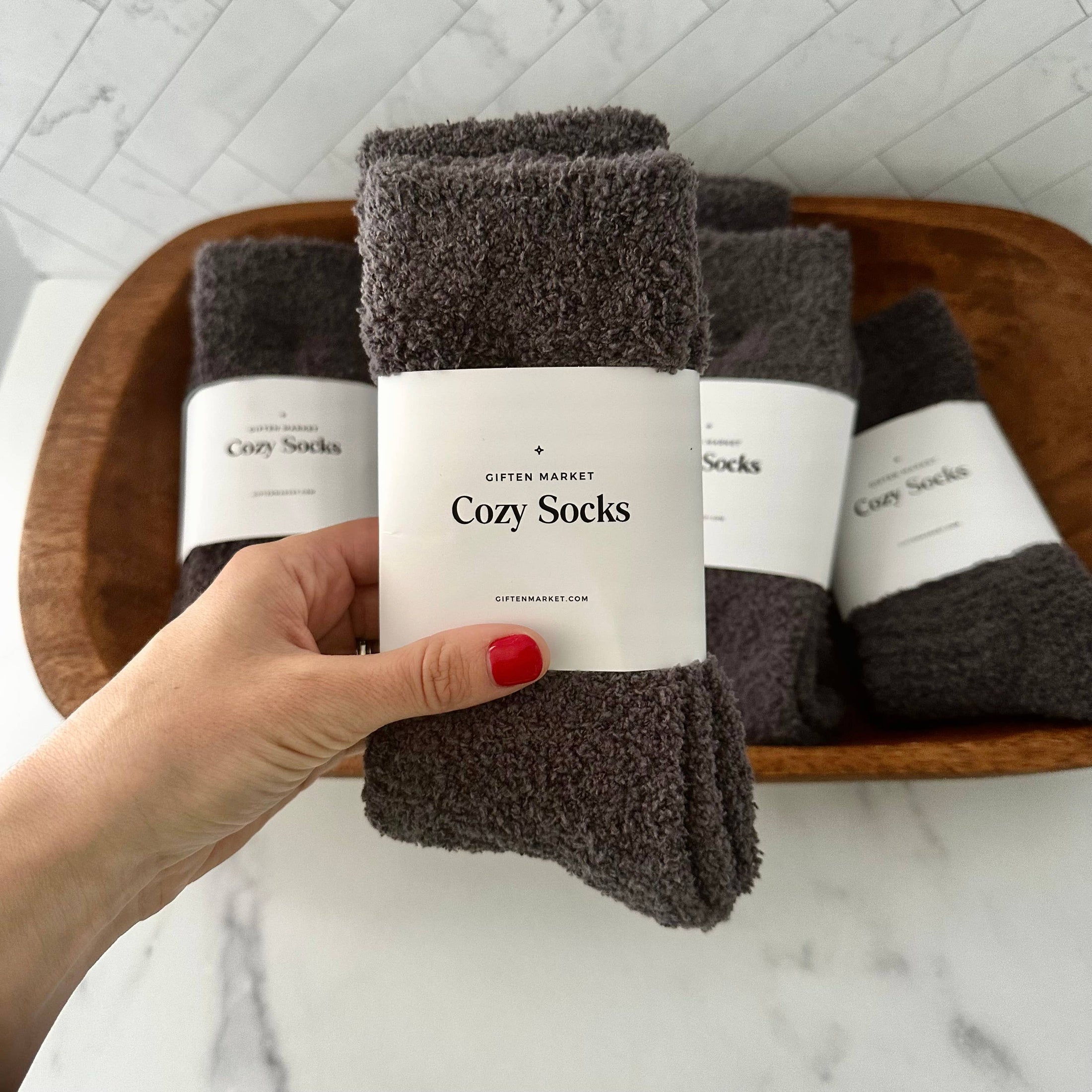 Cozy Cloud Socks - Charcoal