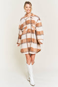 Load image into Gallery viewer, Orange Plaid teddy jacket
