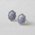 Load image into Gallery viewer, Lavender Enamel Floral Earrings

