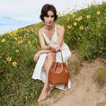 Load image into Gallery viewer, Cognac Janae Saddle Bag
