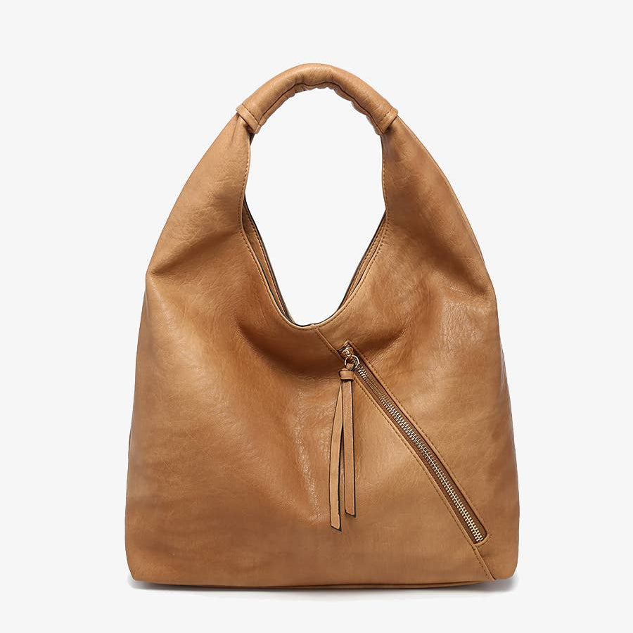 Kat Distressed Hobo Bag