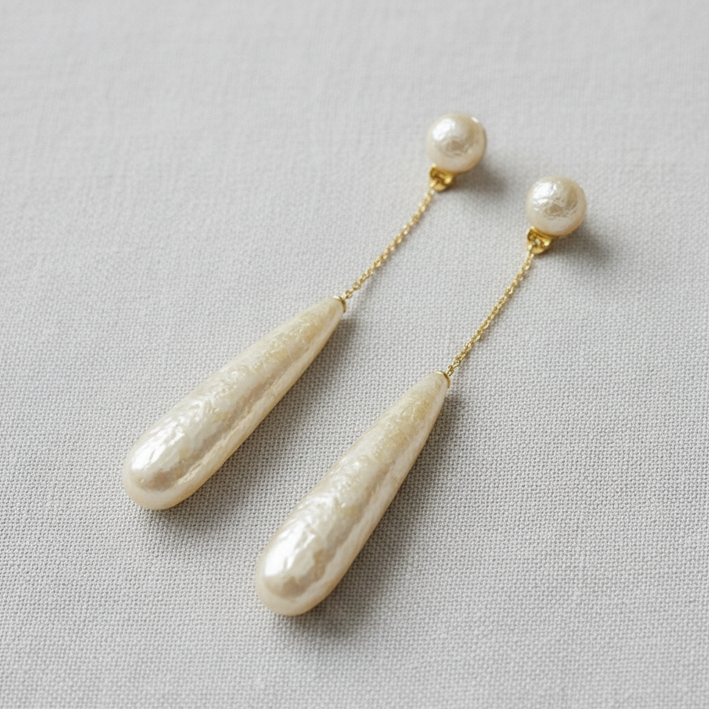 Long Tassel Teardrop Earrings