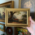 Load image into Gallery viewer, Vintage Style landscape and horse Art Print Framed
