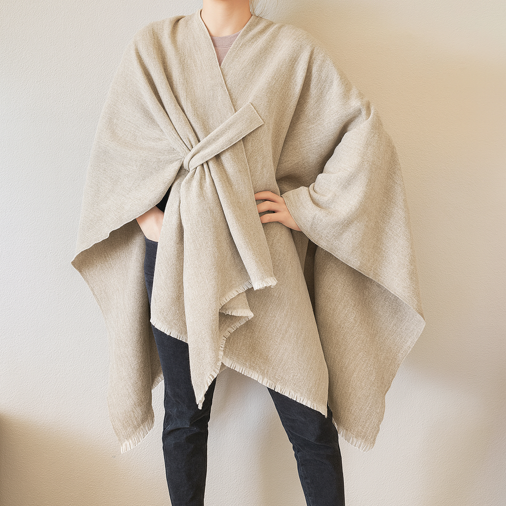 Beige Fringe Wrap