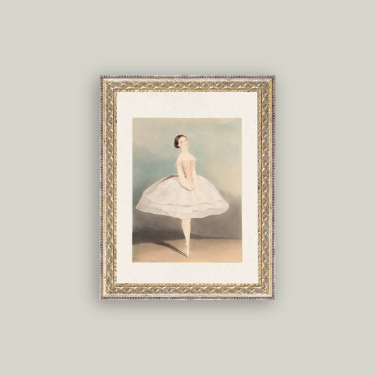 Ballerina Framed Antique Art - 8" x 10"