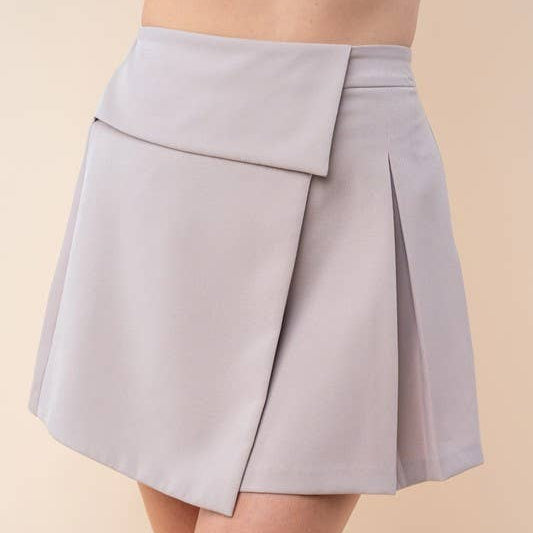 Asymmetrical Skort - Khaki