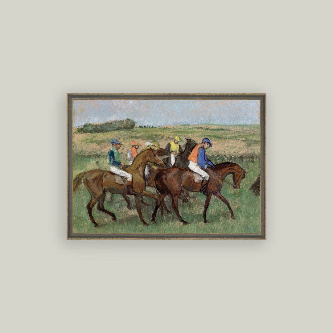 The Races Framed Antique Art