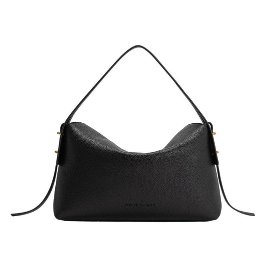 Emory Black Recycled Vegan Leather Top Handle Bag