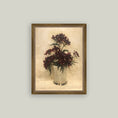 Load image into Gallery viewer, Maroon Flowers Framed Antique Art

