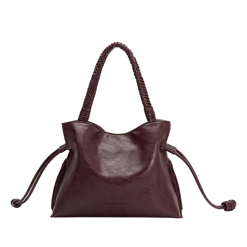 Moira Burgundy Vegan Leather Top Handle Bag Pre-Order 10/15