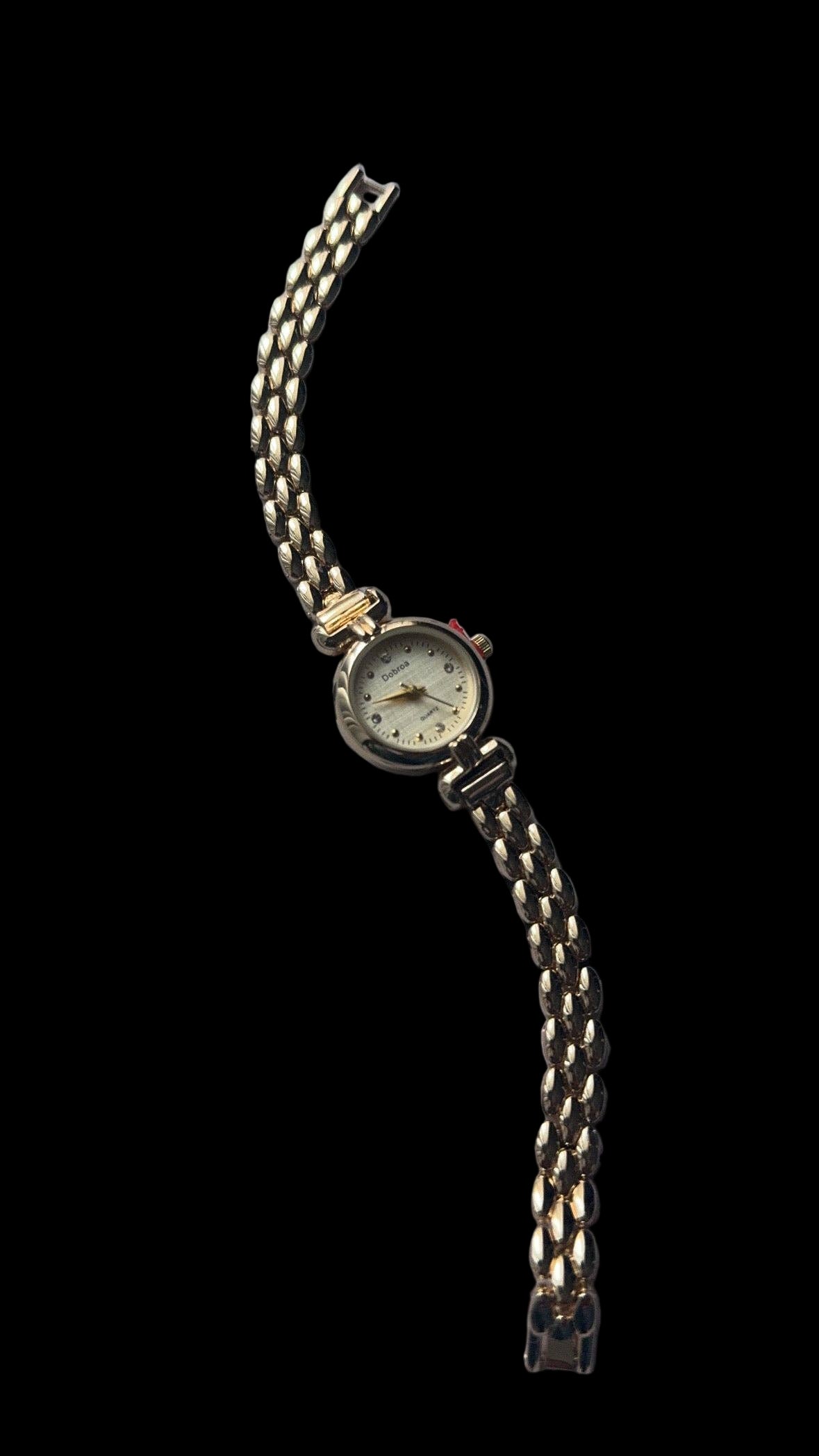 Gold round vintage watch