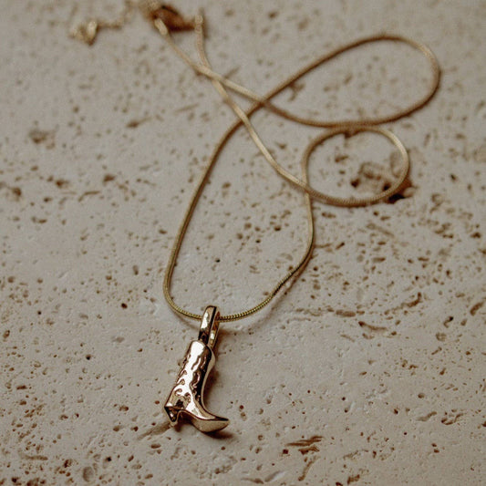 Cowboy boot necklace