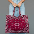 Load image into Gallery viewer, Burgundy Bandana Tote
