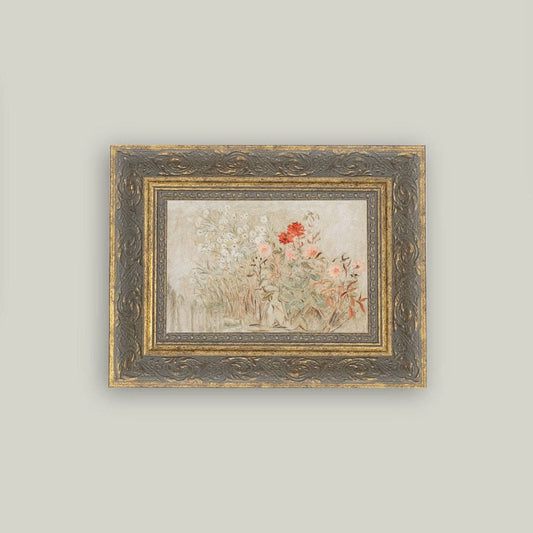 Small Garden Framed Antique Art