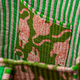 Load image into Gallery viewer, Quilted Feline Tote in Green

