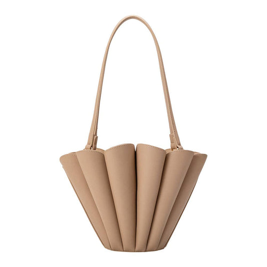 Shellie Nude Recycled Vegan Leather Shoulder Bag