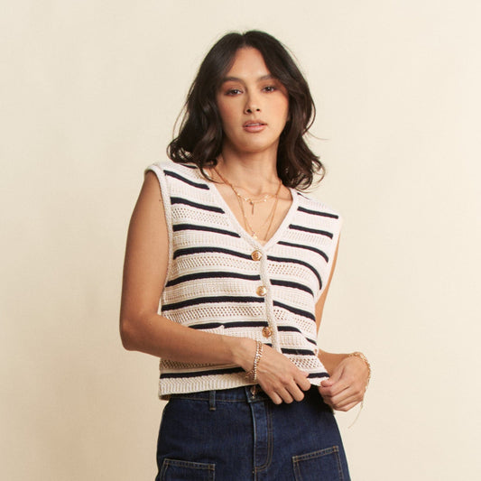 Sailor Striped Sweater Vest