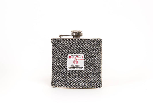 6oz Harris Tweed Hip Flask - Autumn Colours  - HT56