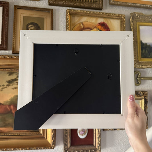 Vintage Style Moody Flowers Vase Art Print Framed