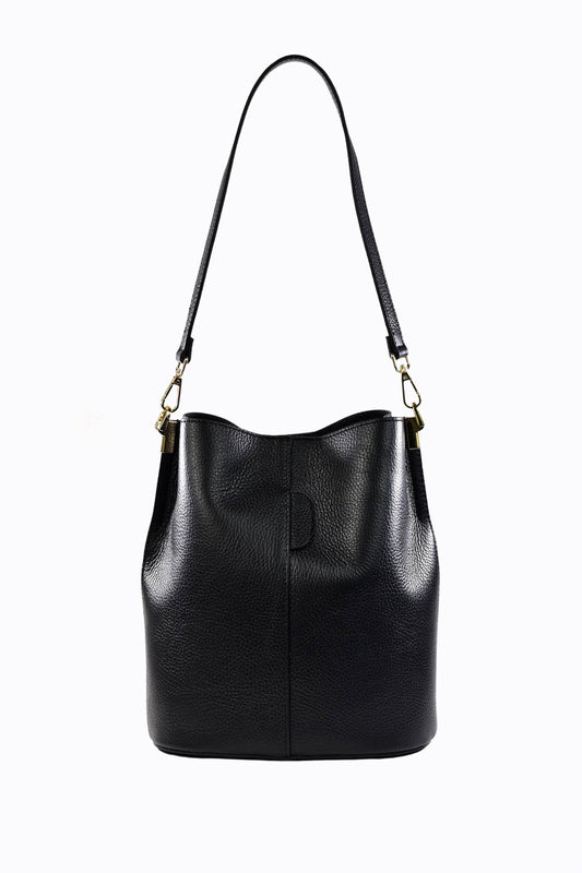 Macy Bag in Black Dollaro Leather