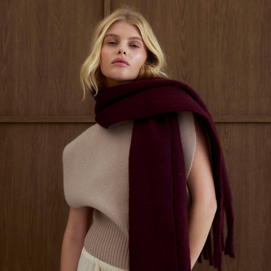 The Stockholm Scarf - Cherry Lacquer