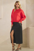 Load image into Gallery viewer, Faux Leather Midi Skirt
