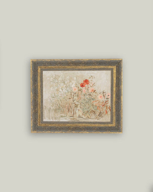 Small Garden Framed Antique Art