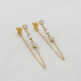 Load image into Gallery viewer, Geometric Chain Drop Earrings
