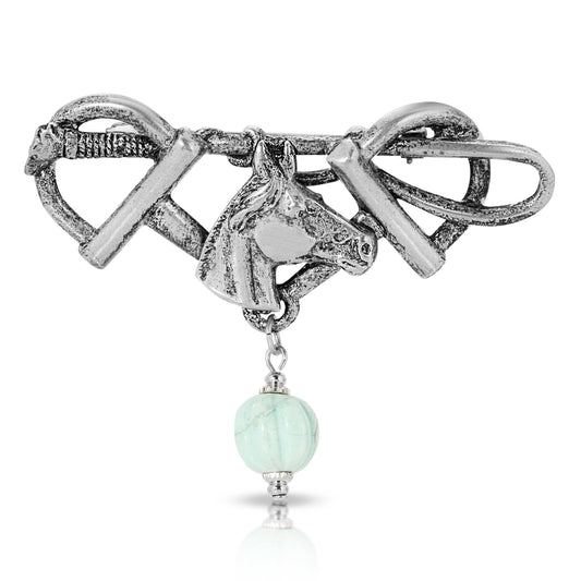 Horse Head & Stirrups Brooch
