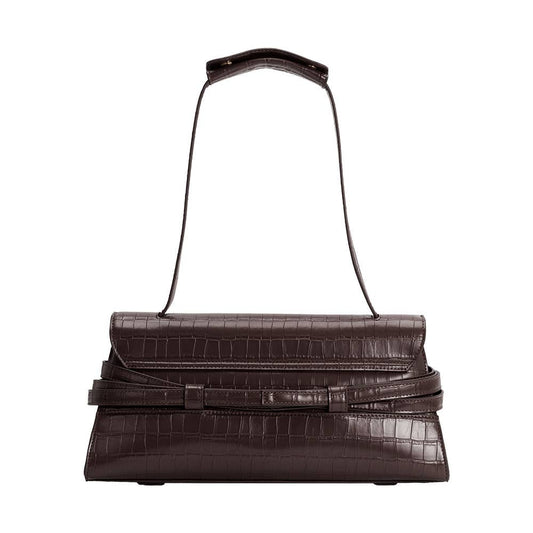 Klarissa Chocolate Recycled Vegan Leather Shoulder Bag